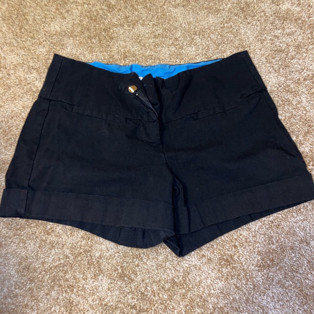 black shorts